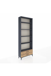 Arges Dolap 5 Raflı 2 Çekmeceli 88x30x243 Antrasit-Çam