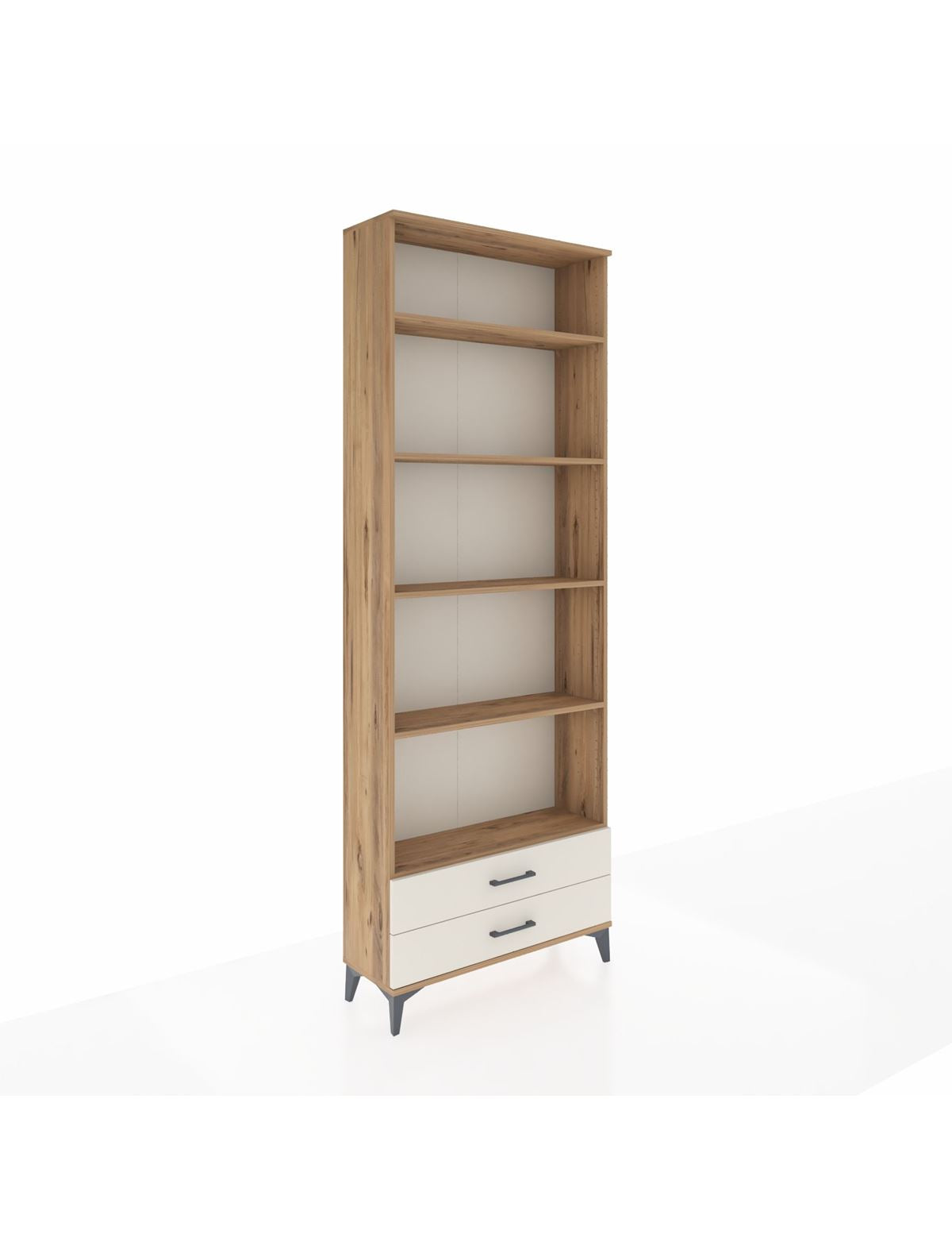 Arges Dolap 5 Raflı 2 Çekmeceli 88x30x243 Çam-Aytaşı