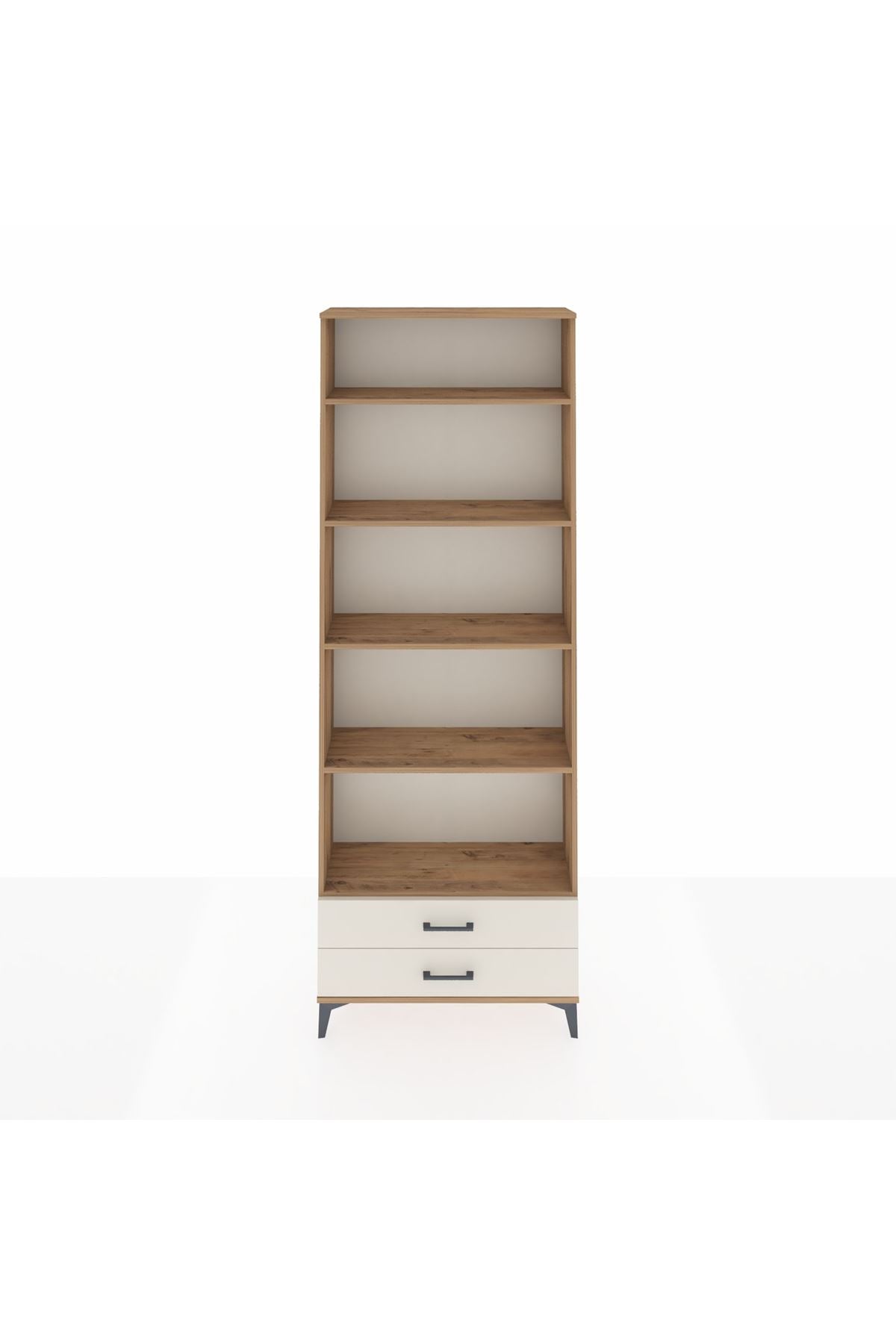 Arges Dolap 5 Raflı 2 Çekmeceli 88x30x243 Çam-Aytaşı