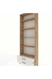 Arges Dolap 5 Raflı 2 Çekmeceli 88x30x243 Çam-Aytaşı