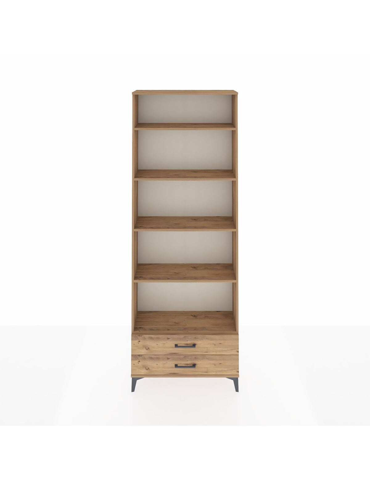 Arges Dolap 5 Raflı 2 Çekmeceli 88x30x243 Çam-Çam