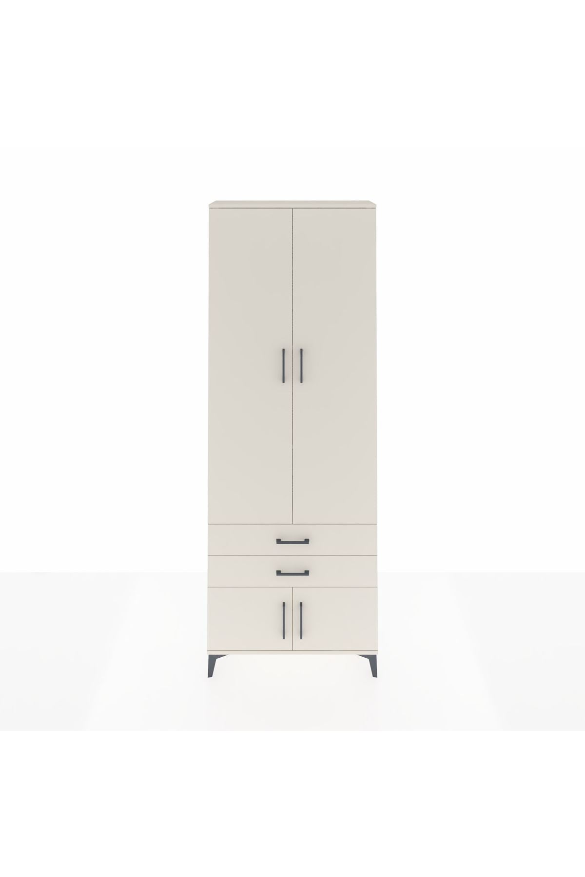 Arges Dolap 4 Raflı 2 Çekmeceli 4 Kapaklı 88x30x243 Aytaşı-Aytaşı