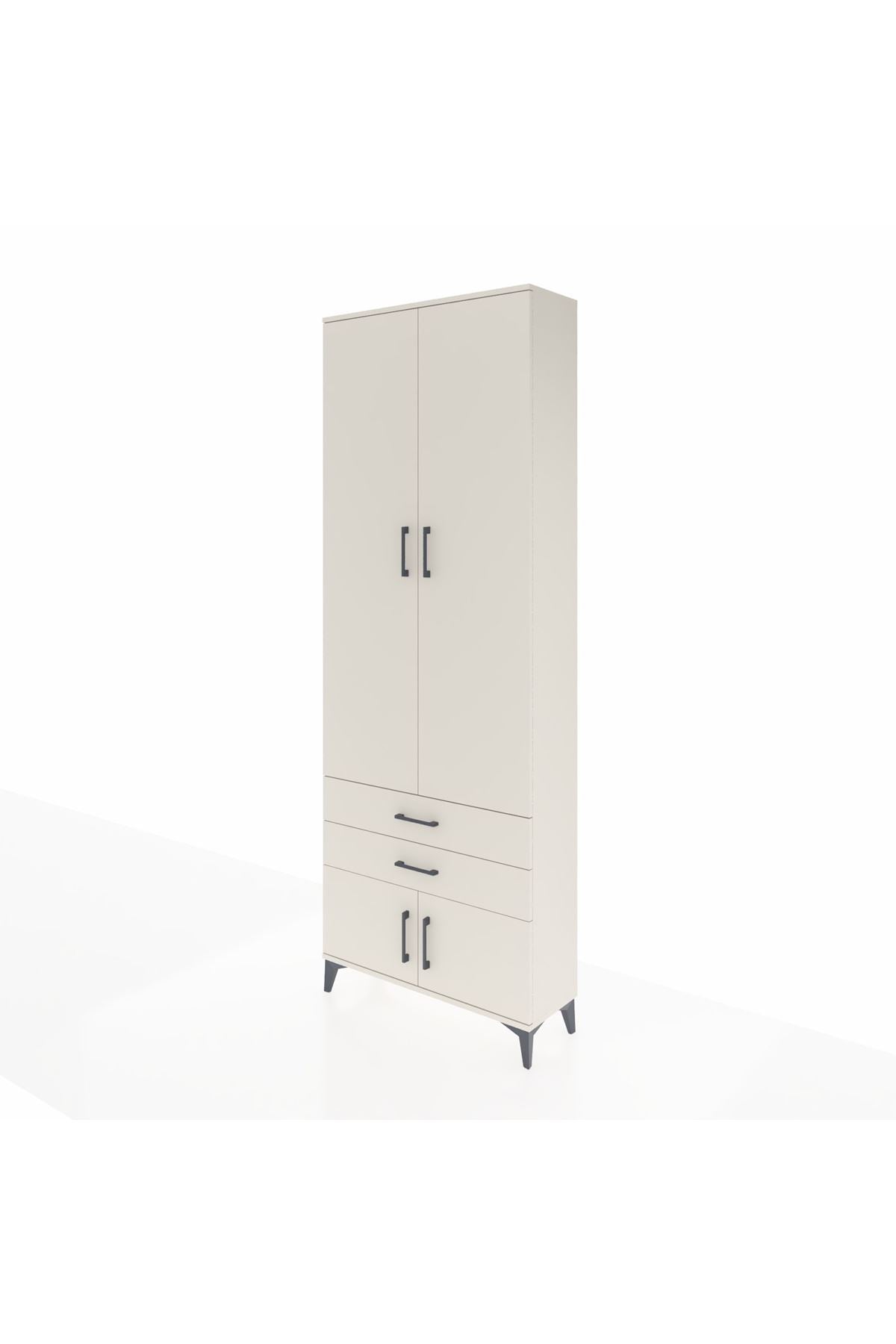 Arges Dolap 4 Raflı 2 Çekmeceli 4 Kapaklı 88x30x243 Aytaşı-Aytaşı