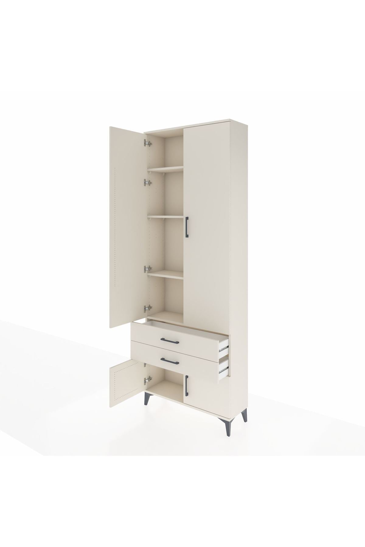 Arges Dolap 4 Raflı 2 Çekmeceli 4 Kapaklı 88x30x243 Aytaşı-Aytaşı