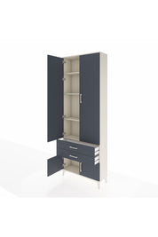 Arges Dolap 4 Raflı 2 Çekmeceli 4 Kapaklı 88x30x243 Aytaşı-Antrasit