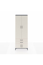 Arges Dolap 4 Raflı 2 Çekmeceli 4 Kapaklı 88x30x243 Antrasit-Aytaşı