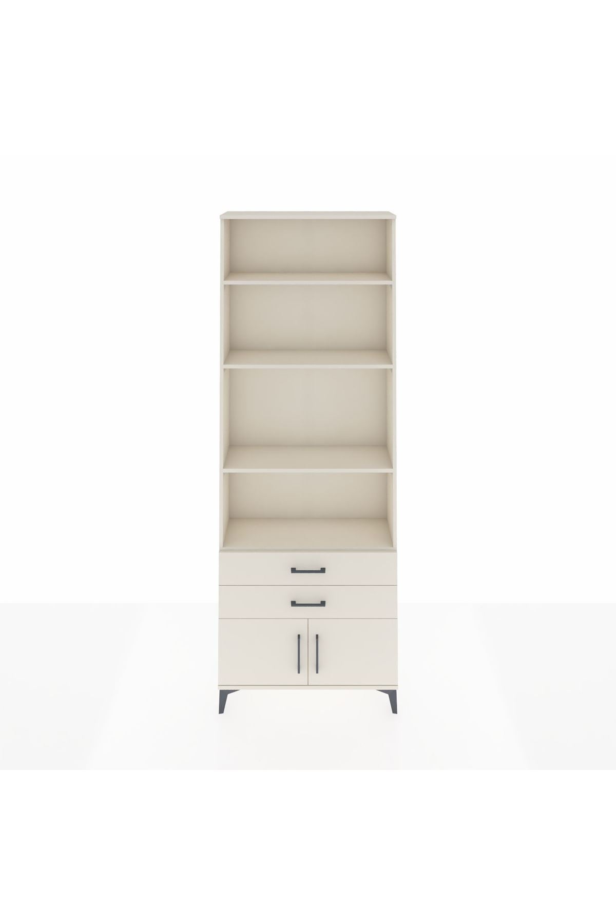 Arges Dolap 4 Raflı 2 Çekmeceli 2 Kapaklı 88x30x243 Aytaşı-Aytaşı