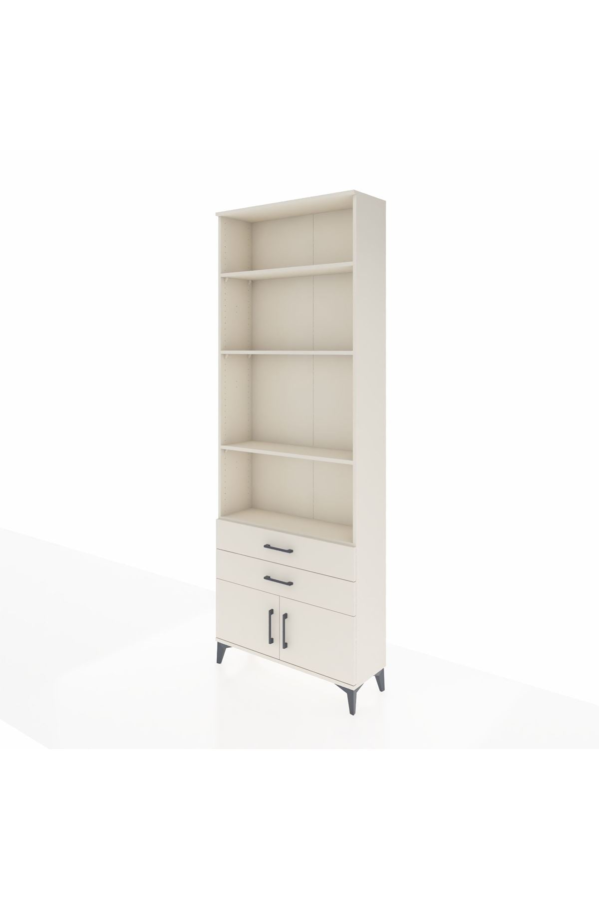 Arges Dolap 4 Raflı 2 Çekmeceli 2 Kapaklı 88x30x243 Aytaşı-Aytaşı