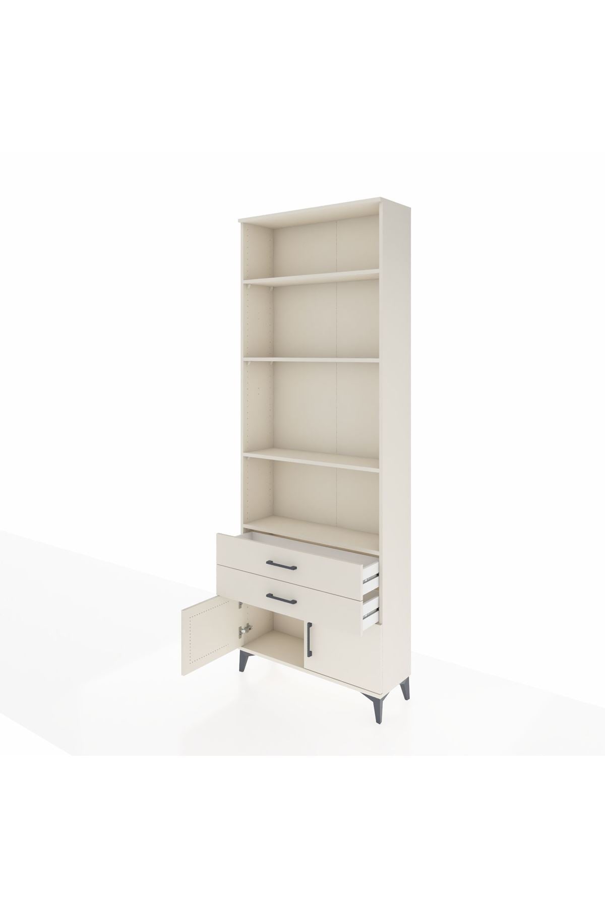 Arges Dolap 4 Raflı 2 Çekmeceli 2 Kapaklı 88x30x243 Aytaşı-Aytaşı