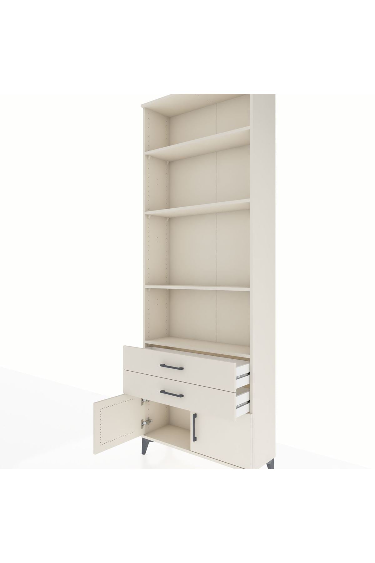 Arges Dolap 4 Raflı 2 Çekmeceli 2 Kapaklı 88x30x243 Aytaşı-Aytaşı