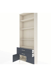 Arges Dolap 4 Raflı 2 Çekmeceli 2 Kapaklı 88x30x243 Aytaşı-Antrasit