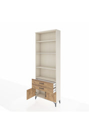 Arges Dolap 4 Raflı 2 Çekmeceli 2 Kapaklı 88x30x243 Aytaşı-Çam