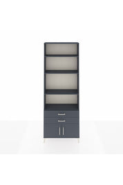Arges Dolap 4 Raflı 2 Çekmeceli 2 Kapaklı 88x30x243 Antrasit-Antrasit