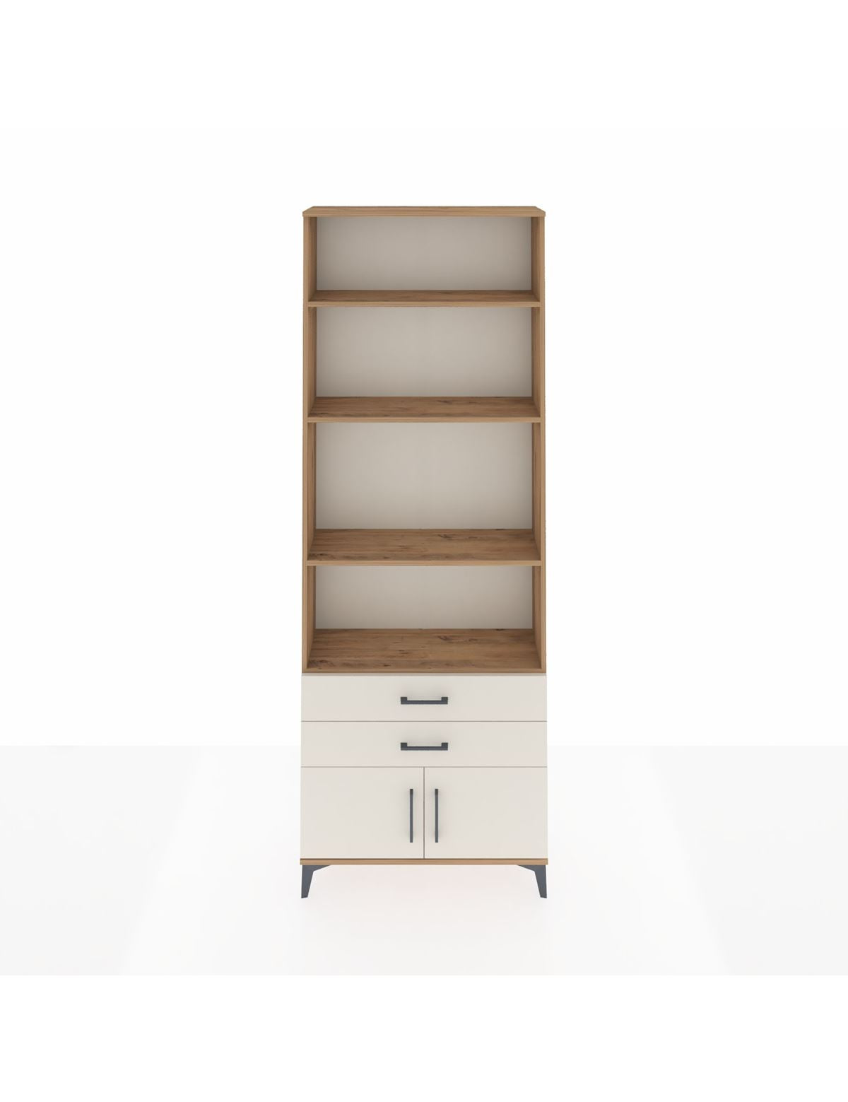 Arges Dolap 4 Raflı 2 Çekmeceli 2 Kapaklı 88x30x243 Çam-Aytaşı