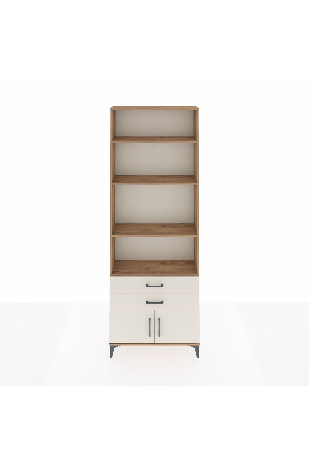 Arges Dolap 4 Raflı 2 Çekmeceli 2 Kapaklı 88x30x243 Çam-Aytaşı