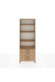 Arges Dolap 4 Raflı 2 Çekmeceli 2 Kapaklı 88x30x243 Çam-Çam