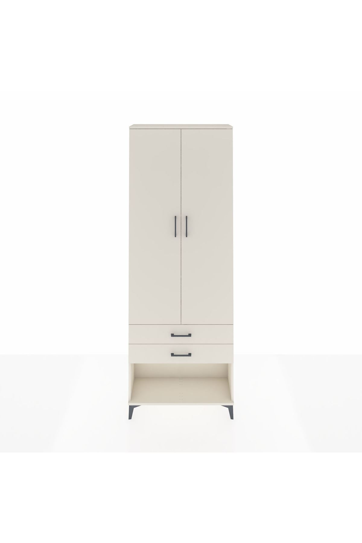 Arges Dolap 4 Raflı 2 Çekmeceli 2 Kapaklı 88x30x243 Aytaşı-Aytaşı