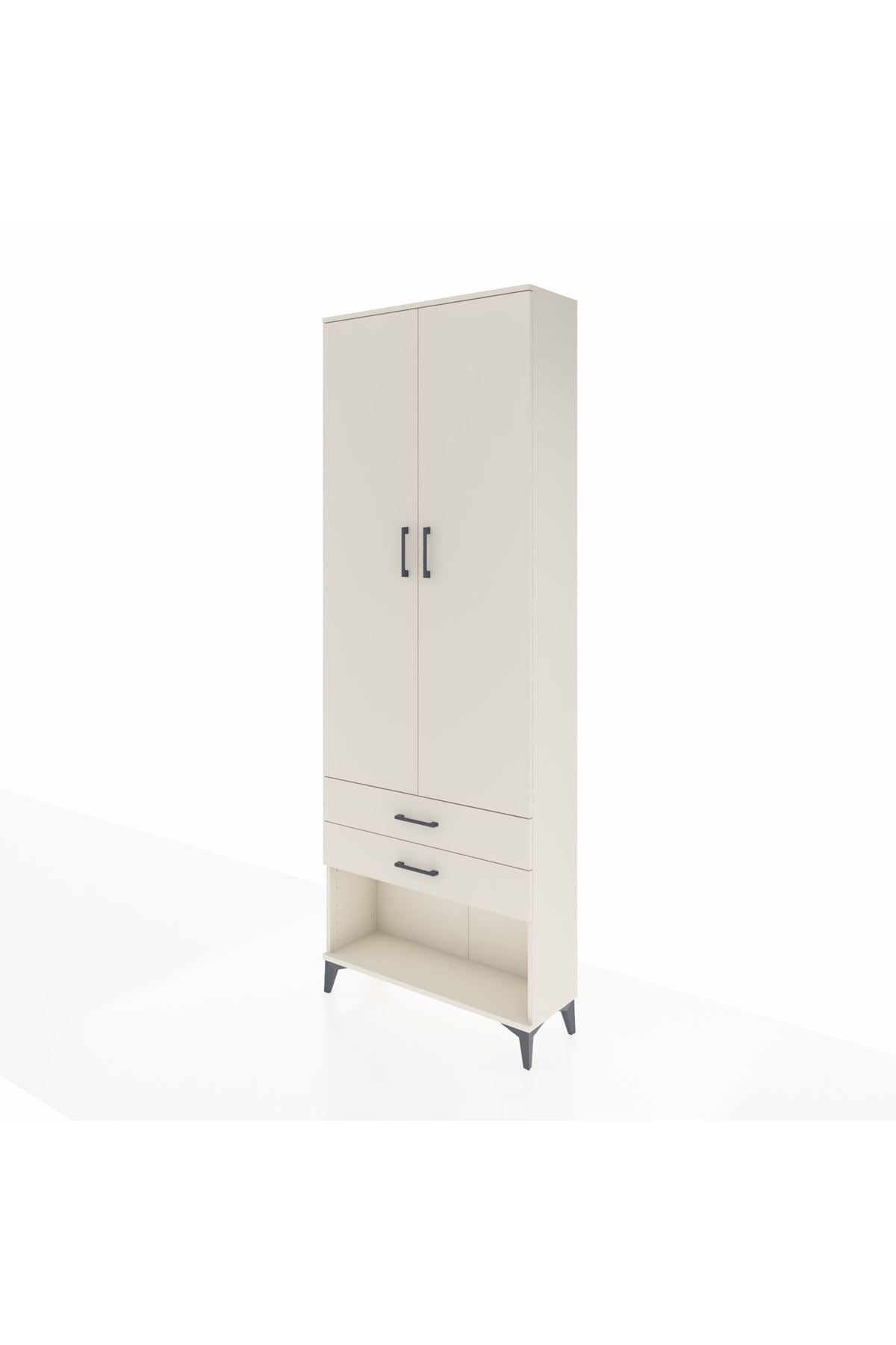 Arges Dolap 4 Raflı 2 Çekmeceli 2 Kapaklı 88x30x243 Aytaşı-Aytaşı