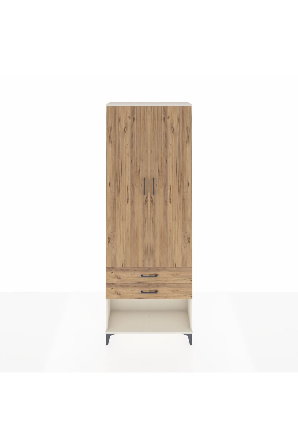 Arges Dolap 4 Raflı 2 Çekmeceli 2 Kapaklı 88x30x243 Aytaşı-Çam