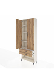 Arges Dolap 4 Raflı 2 Çekmeceli 2 Kapaklı 88x30x243 Aytaşı-Çam