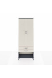 Arges Dolap 4 Raflı 2 Çekmeceli 2 Kapaklı 88x30x243 Antrasit-Aytaşı