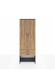 Arges Dolap 4 Raflı 2 Çekmeceli 2 Kapaklı 88x30x243 Antrasit-Çam