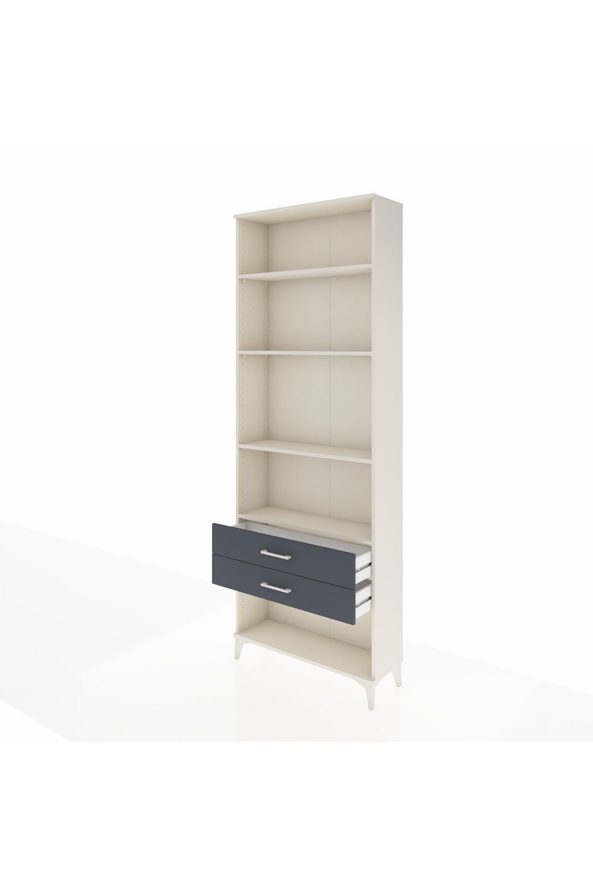 Arges Dolap 4 Raflı 2 Çekmeceli 88x30x243 Aytaşı-Antrasit