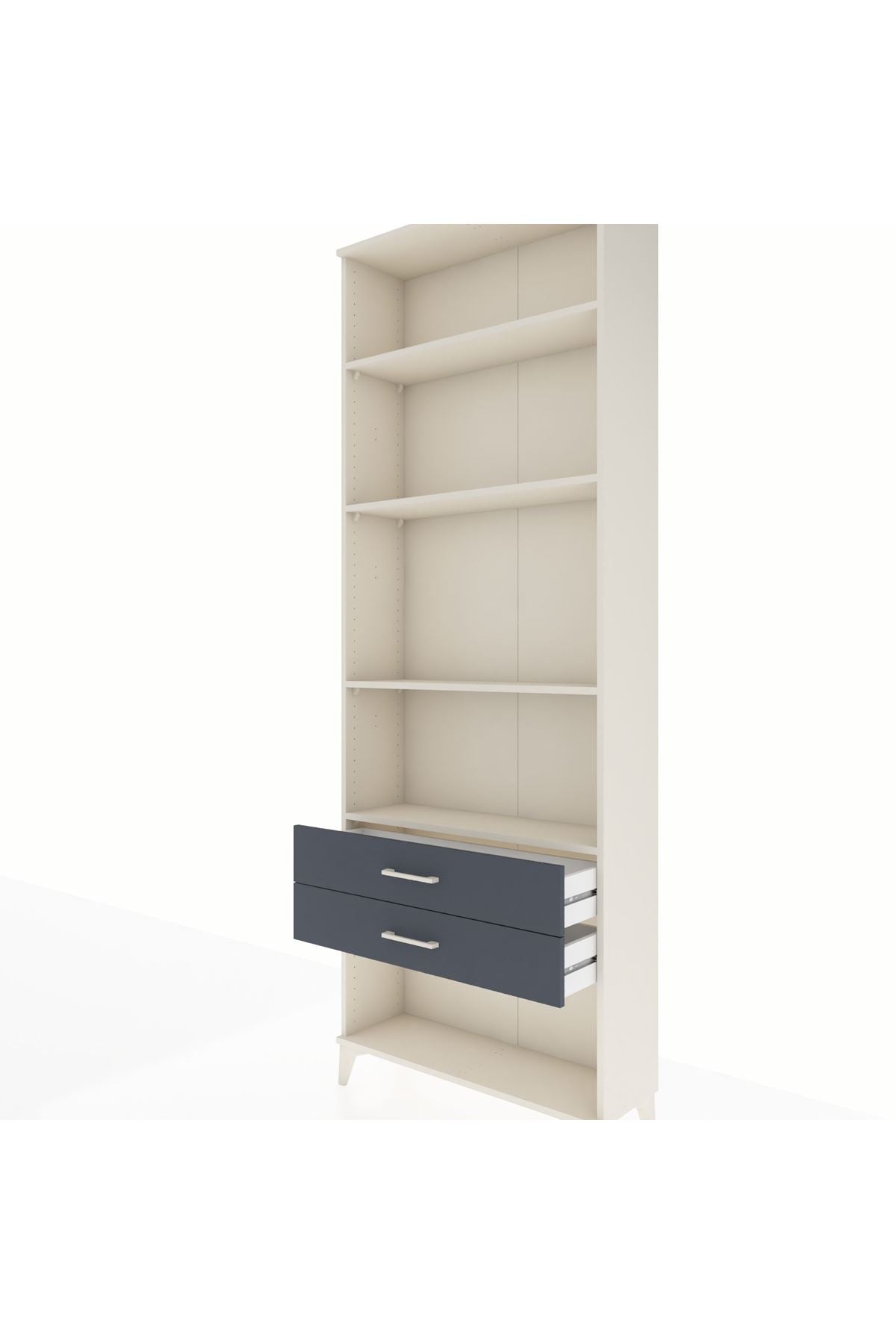 Arges Dolap 4 Raflı 2 Çekmeceli 88x30x243 Aytaşı-Antrasit