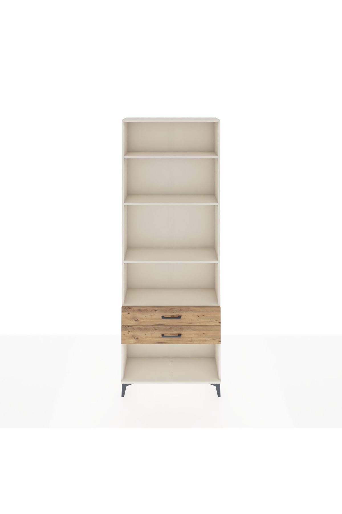 Arges Dolap 4 Raflı 2 Çekmeceli 88x30x243 Aytaşı-Çam