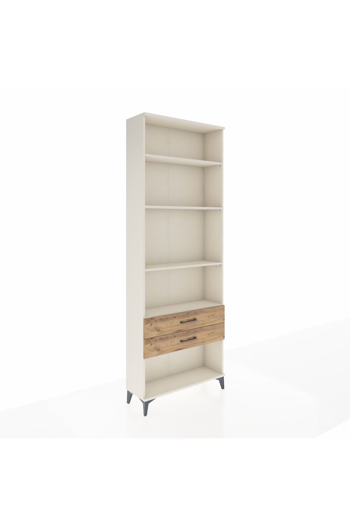 Arges Dolap 4 Raflı 2 Çekmeceli 88x30x243 Aytaşı-Çam