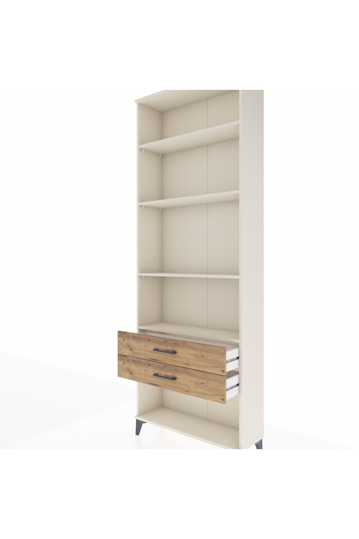 Arges Dolap 4 Raflı 2 Çekmeceli 88x30x243 Aytaşı-Çam