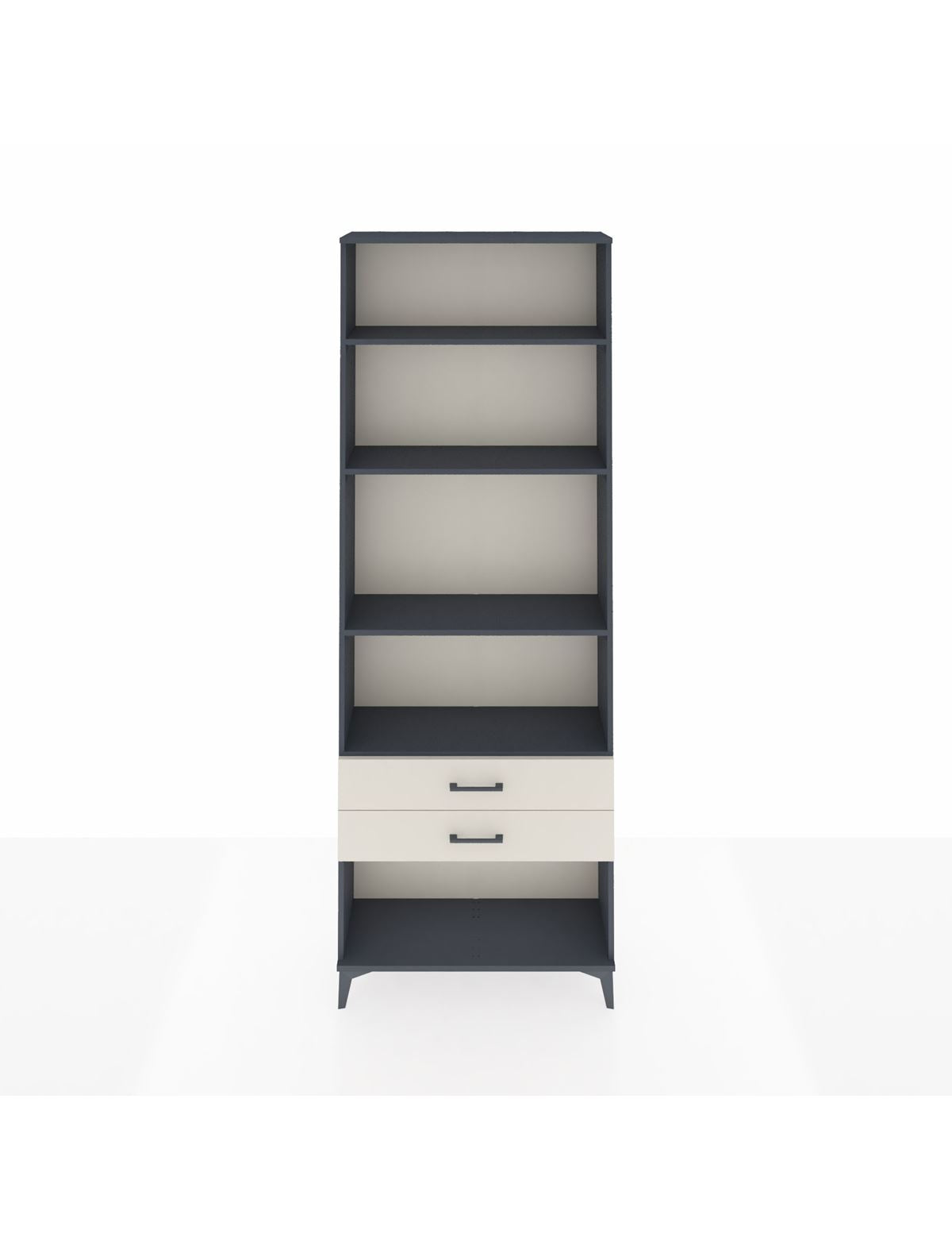 Arges Dolap 4 Raflı 2 Çekmeceli 88x30x243 Antrasit-Aytaşı