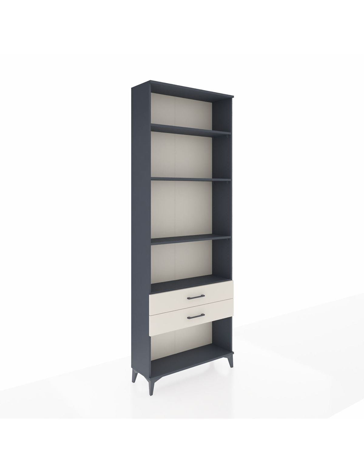 Arges Dolap 4 Raflı 2 Çekmeceli 88x30x243 Antrasit-Aytaşı