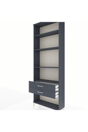 Arges Dolap 4 Raflı 2 Çekmeceli 88x30x243 Antrasit-Antrasit