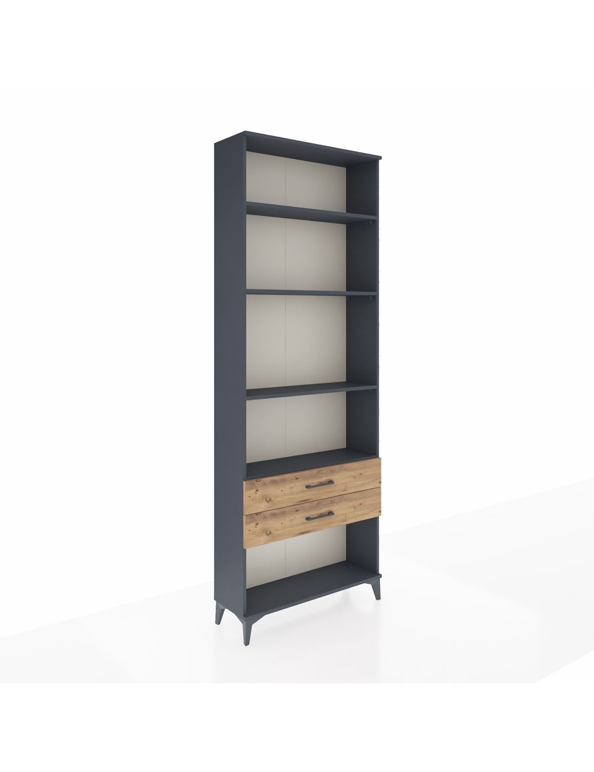 Arges Dolap 4 Raflı 2 Çekmeceli 88x30x243 Antrasit-Çam