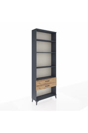 Arges Dolap 4 Raflı 2 Çekmeceli 88x30x243 Antrasit-Çam