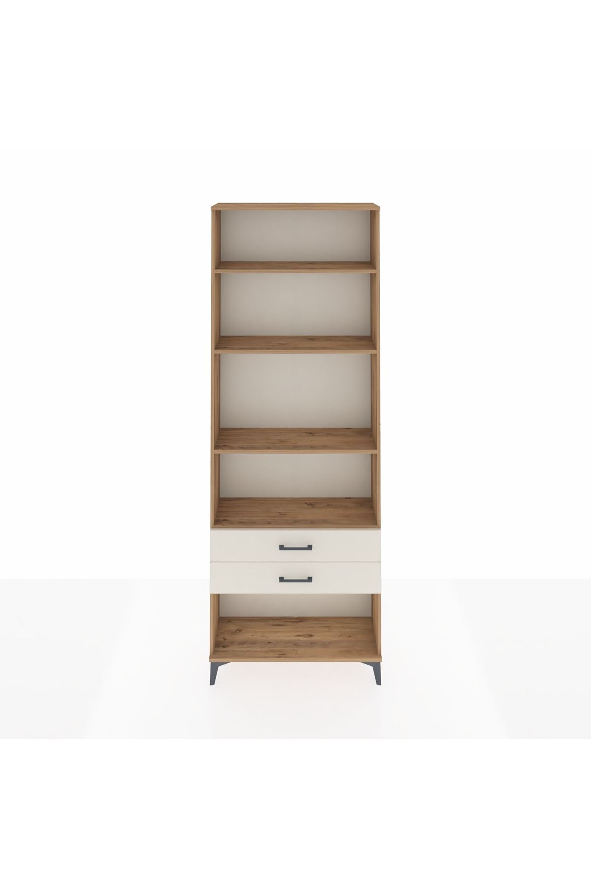 Arges Dolap 4 Raflı 2 Çekmeceli 88x30x243 Çam-Aytaşı