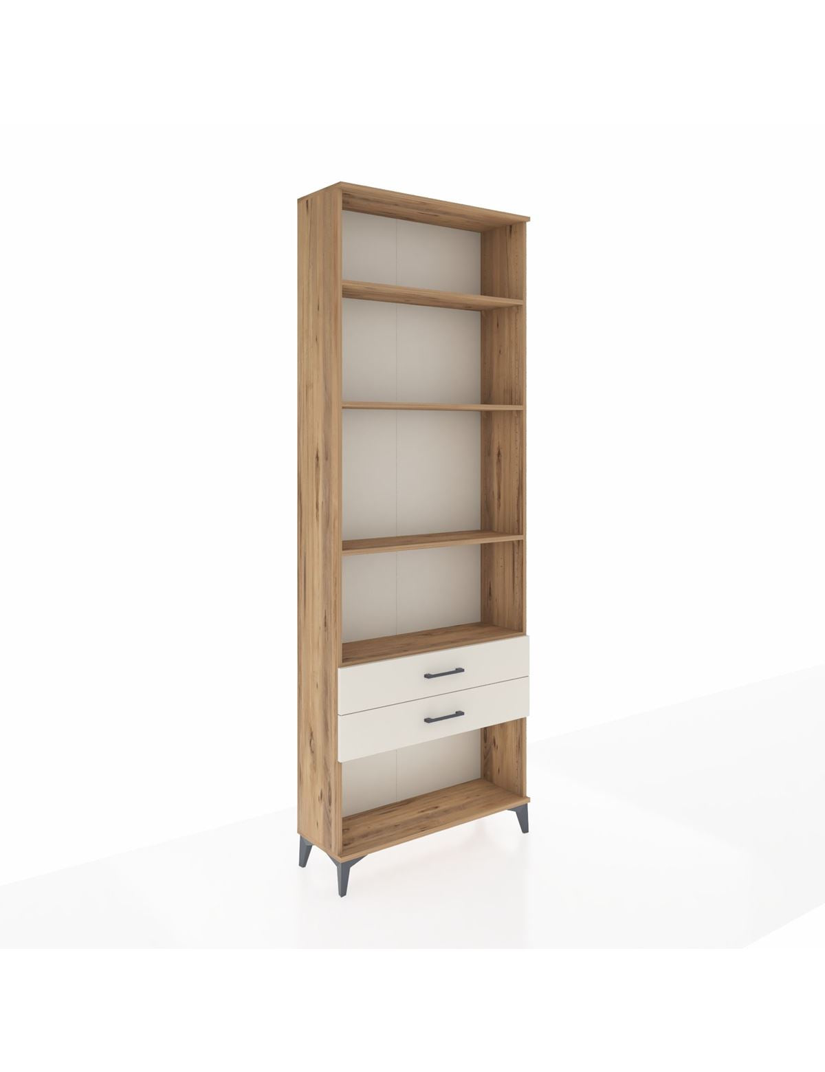 Arges Dolap 4 Raflı 2 Çekmeceli 88x30x243 Çam-Aytaşı