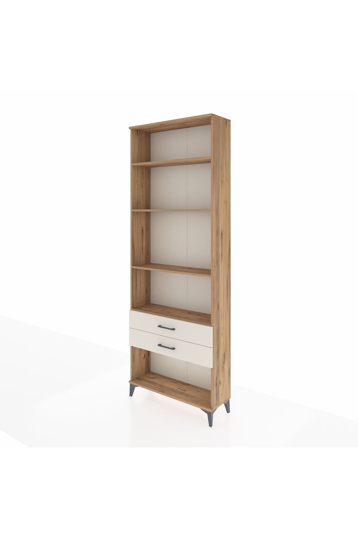 Arges Dolap 4 Raflı 2 Çekmeceli 88x30x243 Çam-Aytaşı