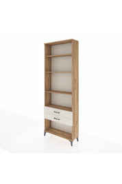 Arges Dolap 4 Raflı 2 Çekmeceli 88x30x243 Çam-Aytaşı