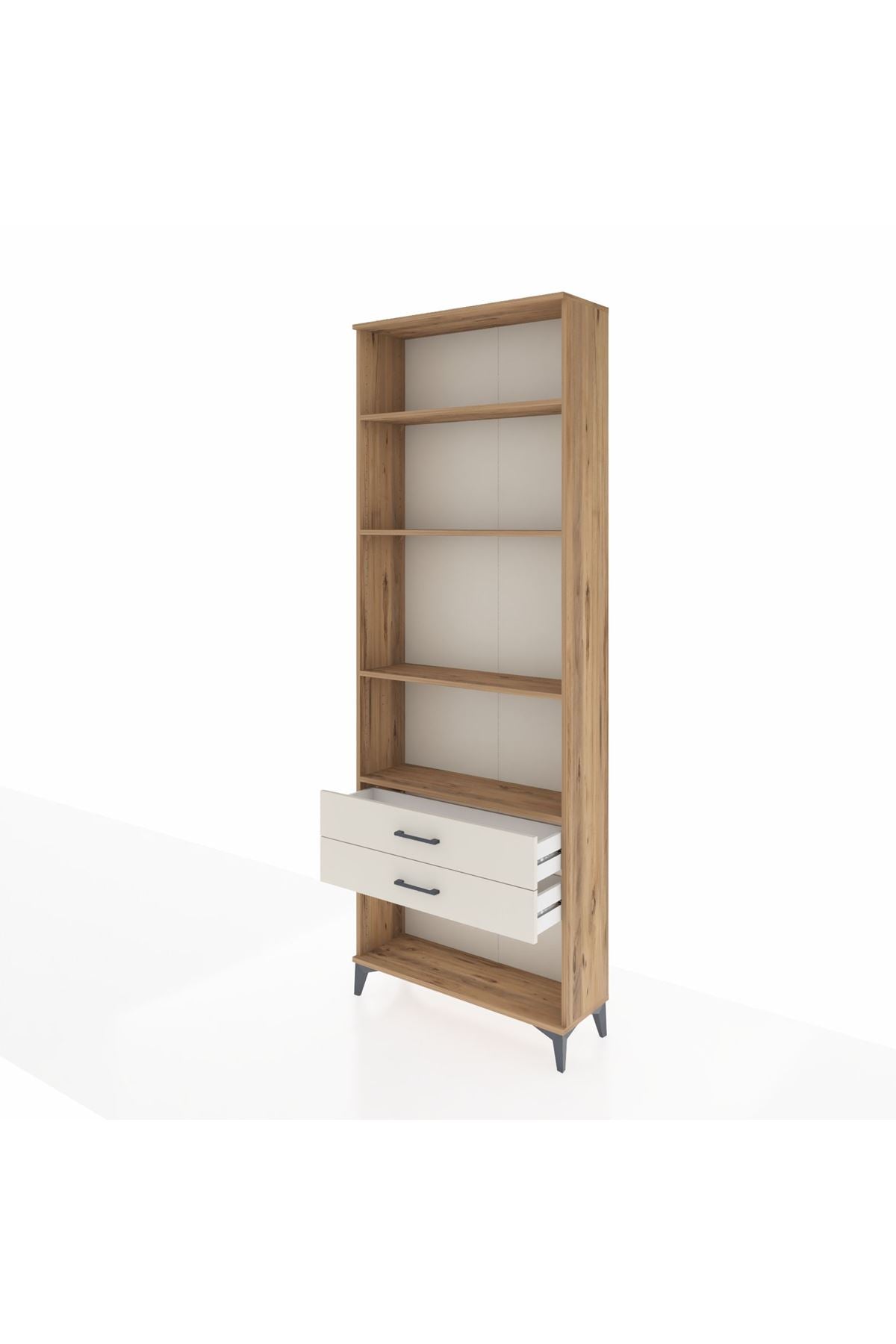 Arges Dolap 4 Raflı 2 Çekmeceli 88x30x243 Çam-Aytaşı