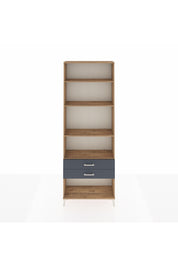 Arges Dolap 4 Raflı 2 Çekmeceli 88x30x243 Çam-Antrasit