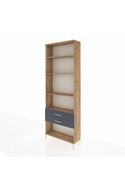 Arges Dolap 4 Raflı 2 Çekmeceli 88x30x243 Çam-Antrasit