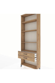 Arges Dolap 4 Raflı 2 Çekmeceli 88x30x243 Çam-Çam