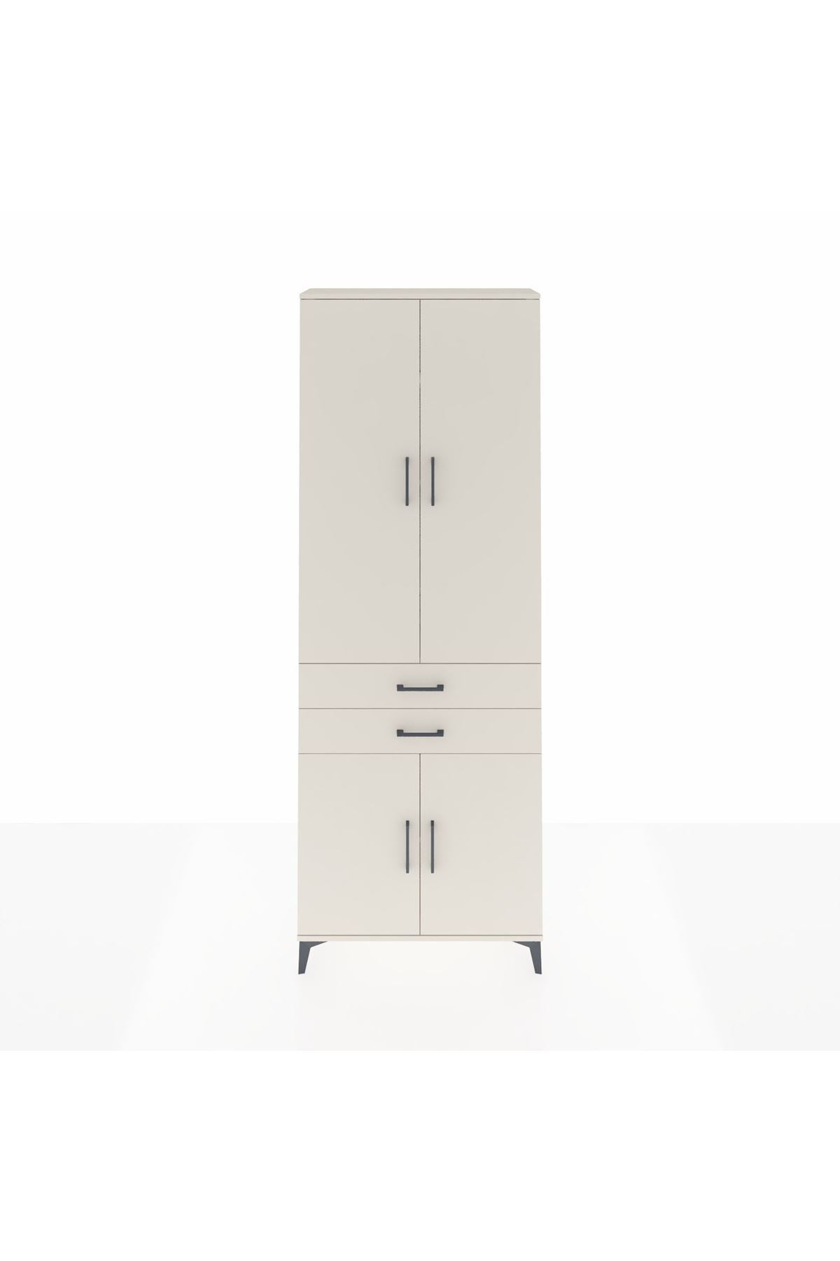 Arges Dolap 5 Raflı 2 Çekmeceli 4 Kapaklı 88x30x243 Aytaşı-Aytaşı