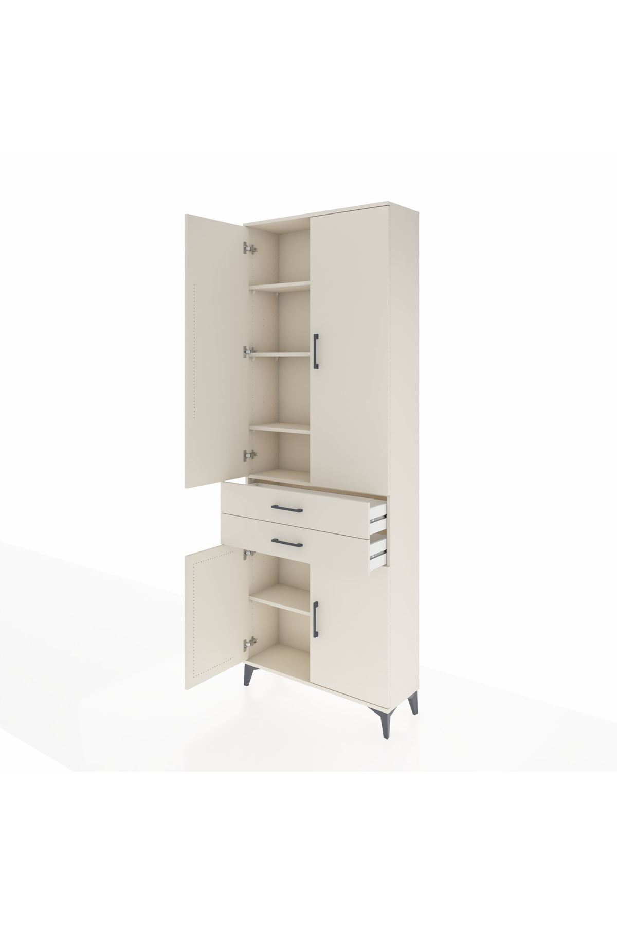 Arges Dolap 5 Raflı 2 Çekmeceli 4 Kapaklı 88x30x243 Aytaşı-Aytaşı