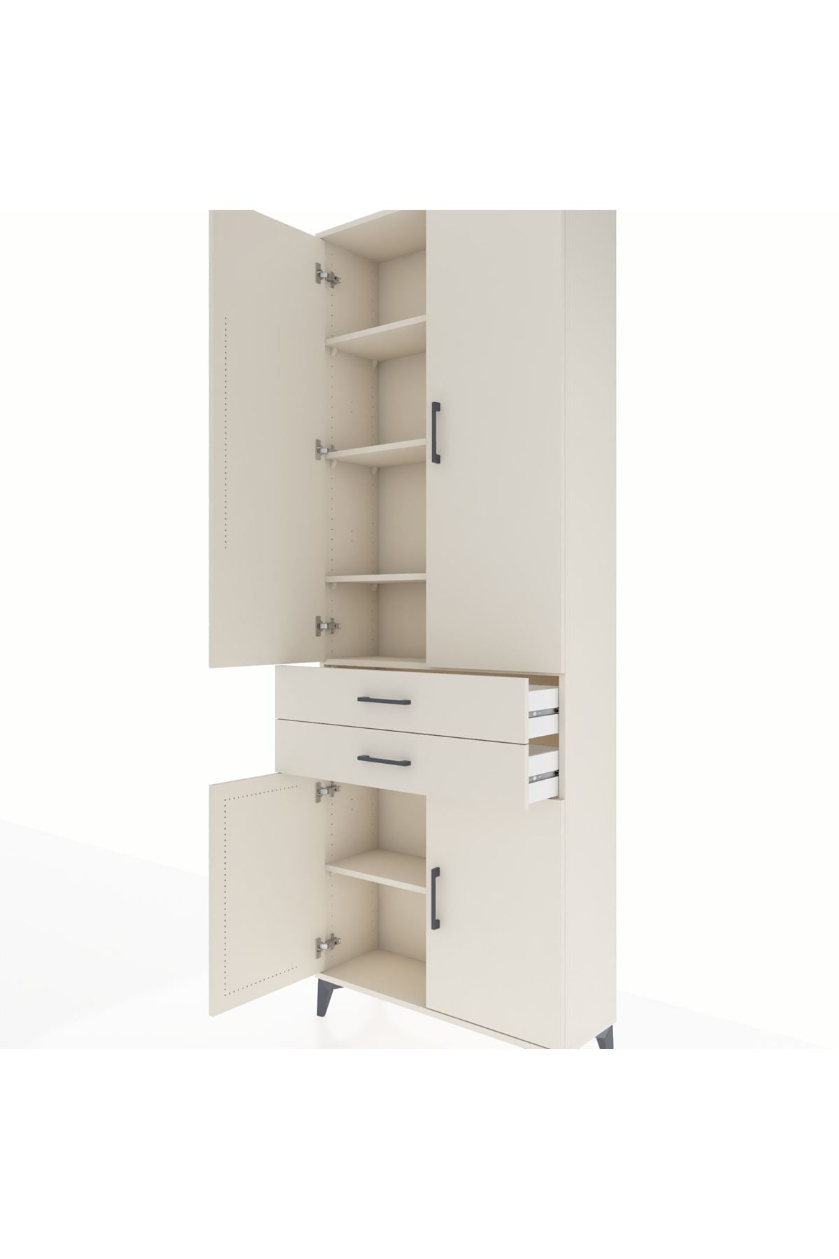 Arges Dolap 5 Raflı 2 Çekmeceli 4 Kapaklı 88x30x243 Aytaşı-Aytaşı