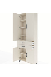 Arges Dolap 5 Raflı 2 Çekmeceli 4 Kapaklı 88x30x243 Aytaşı-Aytaşı