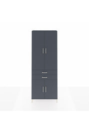 Arges Dolap 5 Raflı 2 Çekmeceli 4 Kapaklı 88x30x243 Antrasit-Antrasit