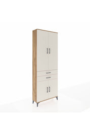 Arges Dolap 5 Raflı 2 Çekmeceli 4 Kapaklı 88x30x243 Çam-Aytaşı